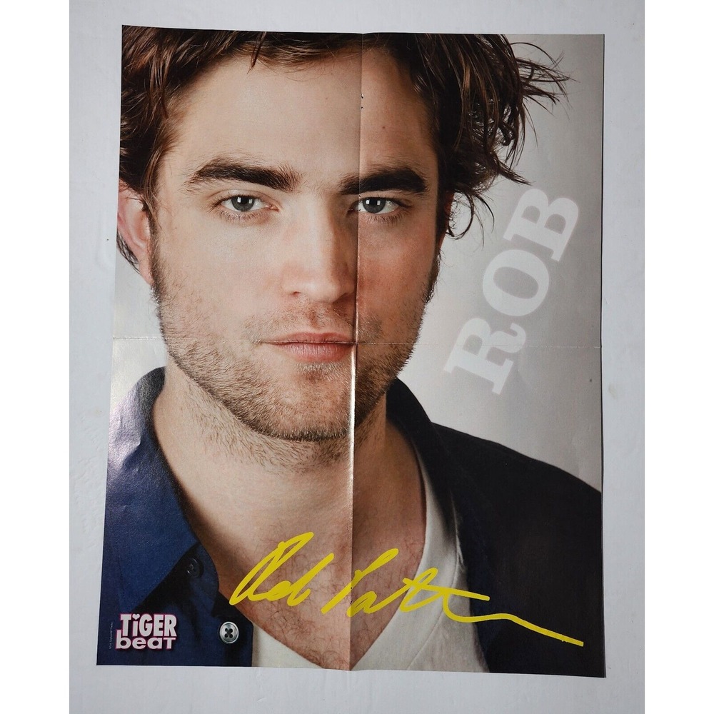 Rob Pattinson Joe Jonas Double Sided Vintage Poster Clipping Tiger Beat 20x16